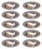 Lot de 10 spots GU10 orientables - Alu brossé