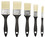 Lot de 5 pinceaux plats polyvalents en poils synthétique