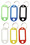 12 porte-clés étiquettes multicolores - Diall